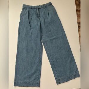 Zara Blue Denim Wide Leg size 6